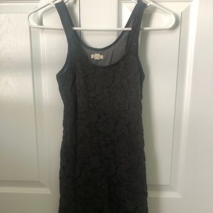 dark grey lace tank top dress